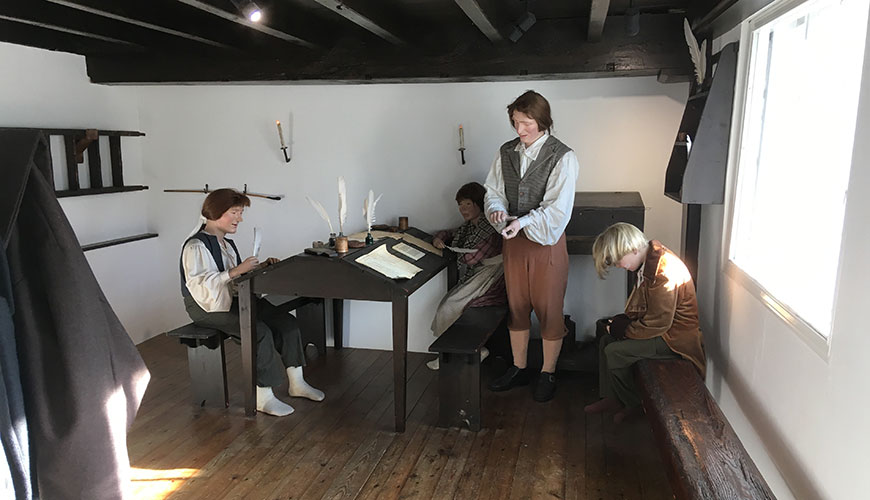Interior of Captain Cook Schoolroom Museum
