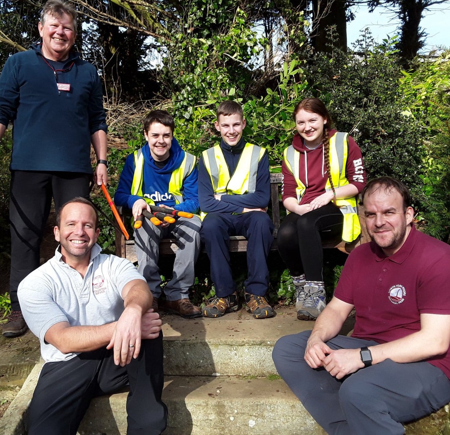 Livia and members of the Outdoor Learning team 