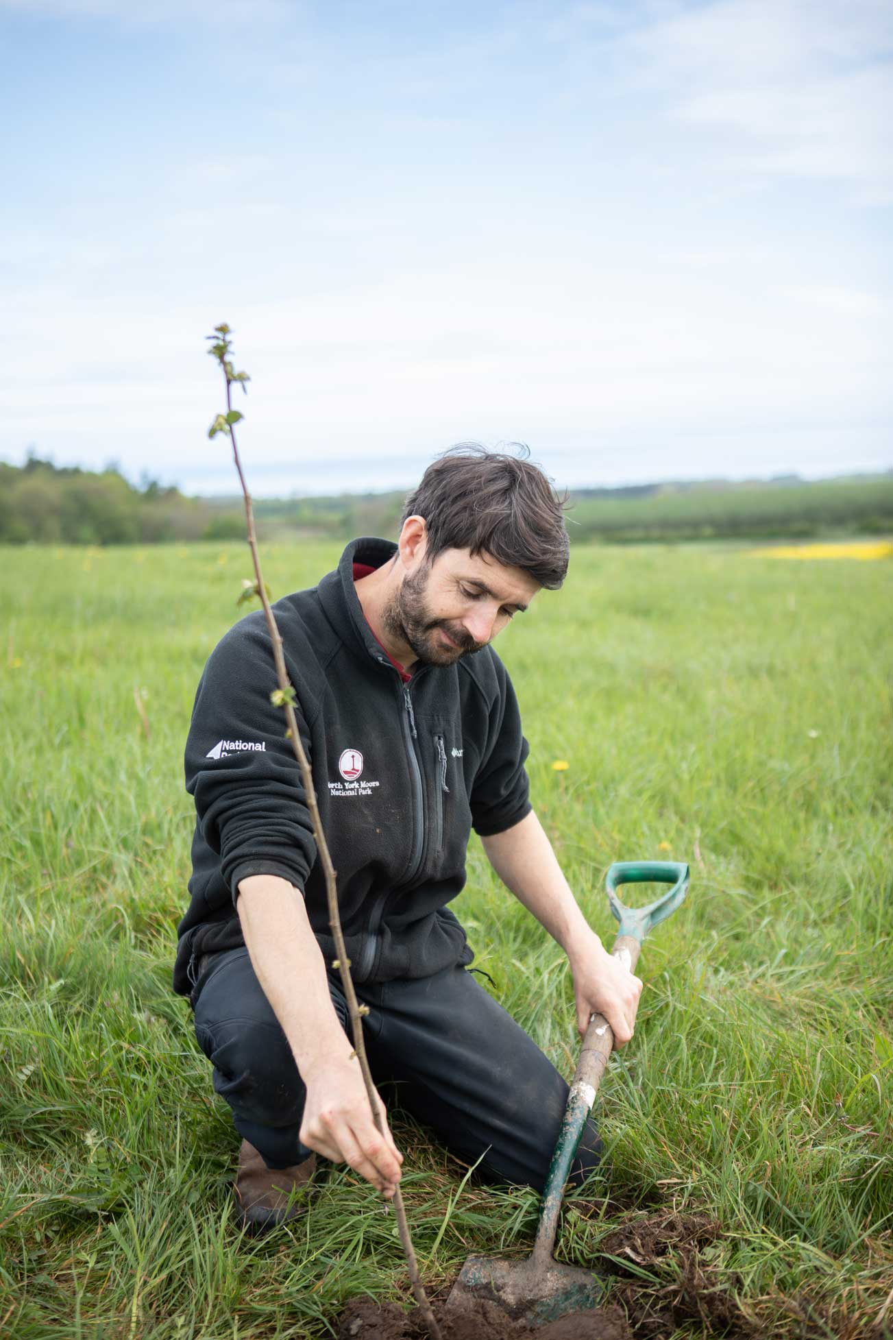 Man planting a young sapling in a field. Credit Charlie Fox.Man planting a young sapling in a field. Credit Charlie Fox. Man planting a young sapling in a field. Credit Charlie Fox.Man planting a young sapling in a field. Credit Charlie Fox.