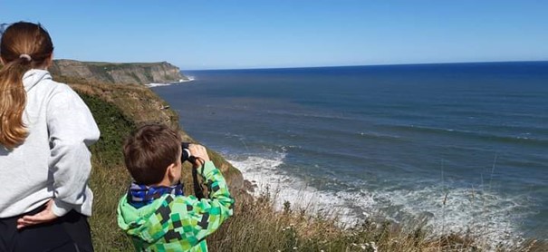 Sallie Harland on the coast