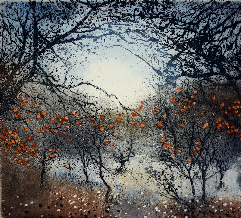 Dark Wintery Bed by Jo Barry