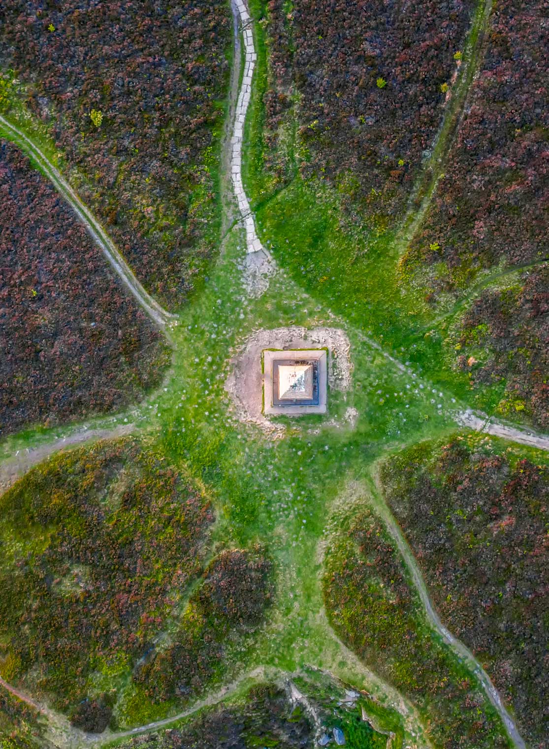 Column monument among moorland. Credit Paul Kent.