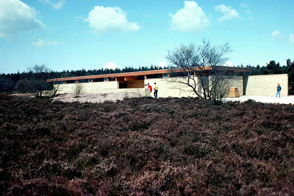 Sutton Bank National Park Centre next to moorland.