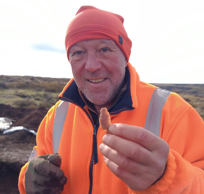 A wonderful piece of flint found by Steve_credit DigVentures