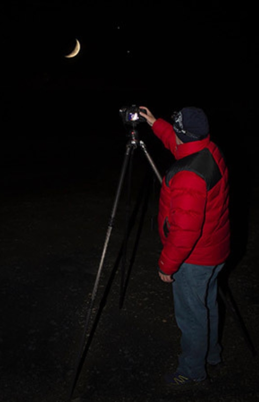 Steve Bell taking an image at Lone Tree Egton