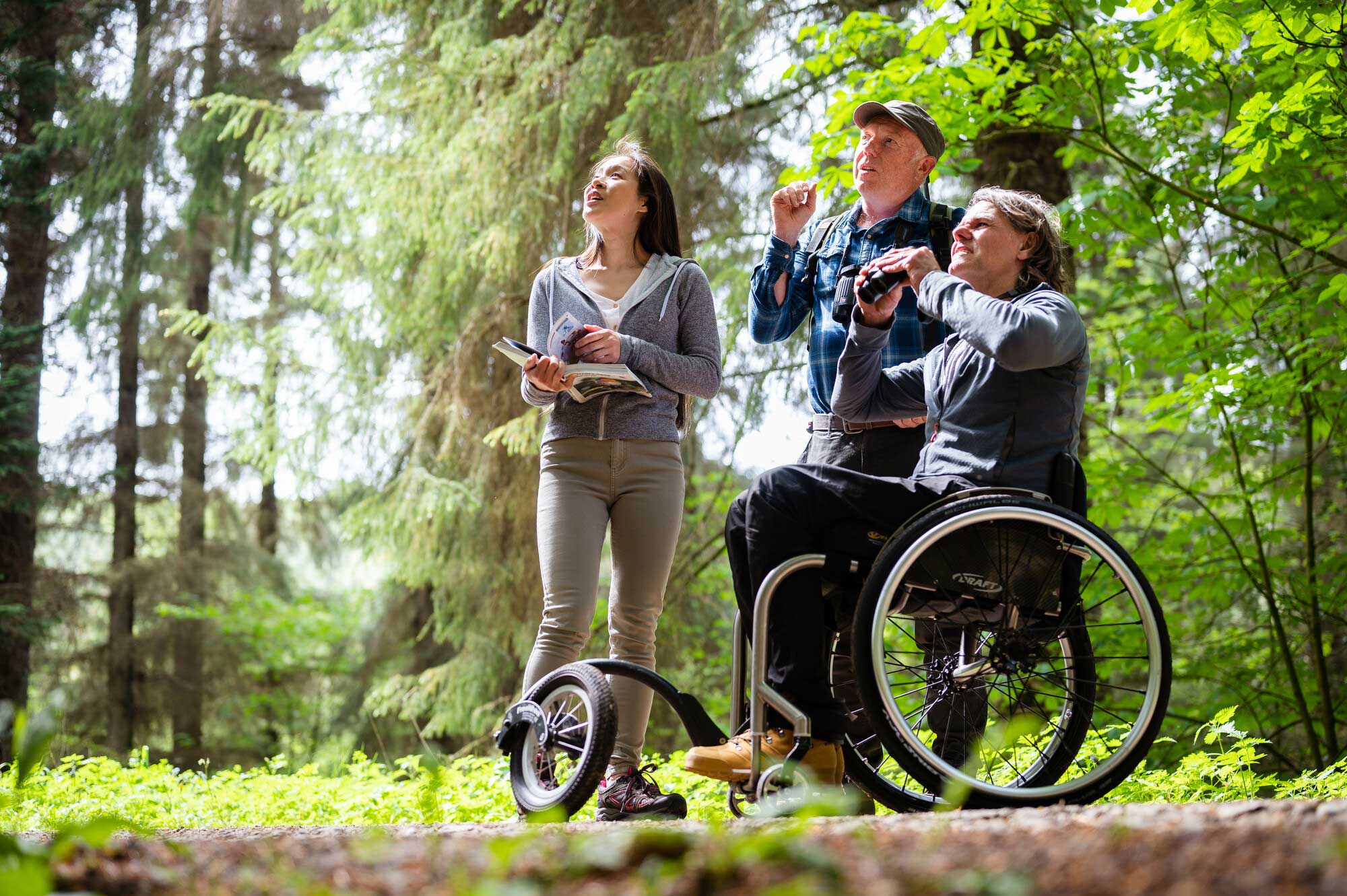Wildlife watching in Dalby Forest. Visit Britain/Peter Kindersley. Wildlife watching in Dalby Forest. Visit Britain/Peter Kindersley.