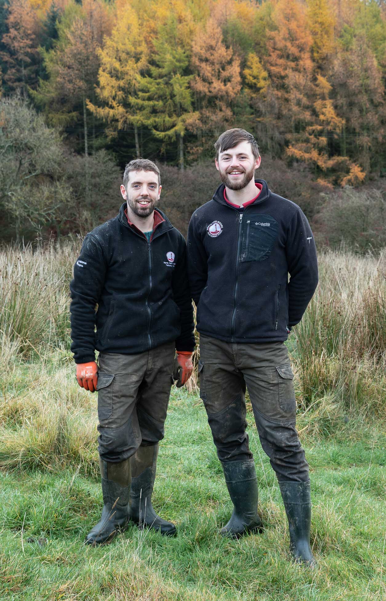 Woodland operation trainees Joseph (left) and Jared. Credit Charlie Fox.
