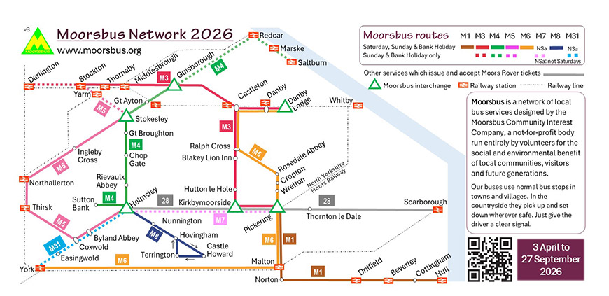 Moorsbus 2026 network map