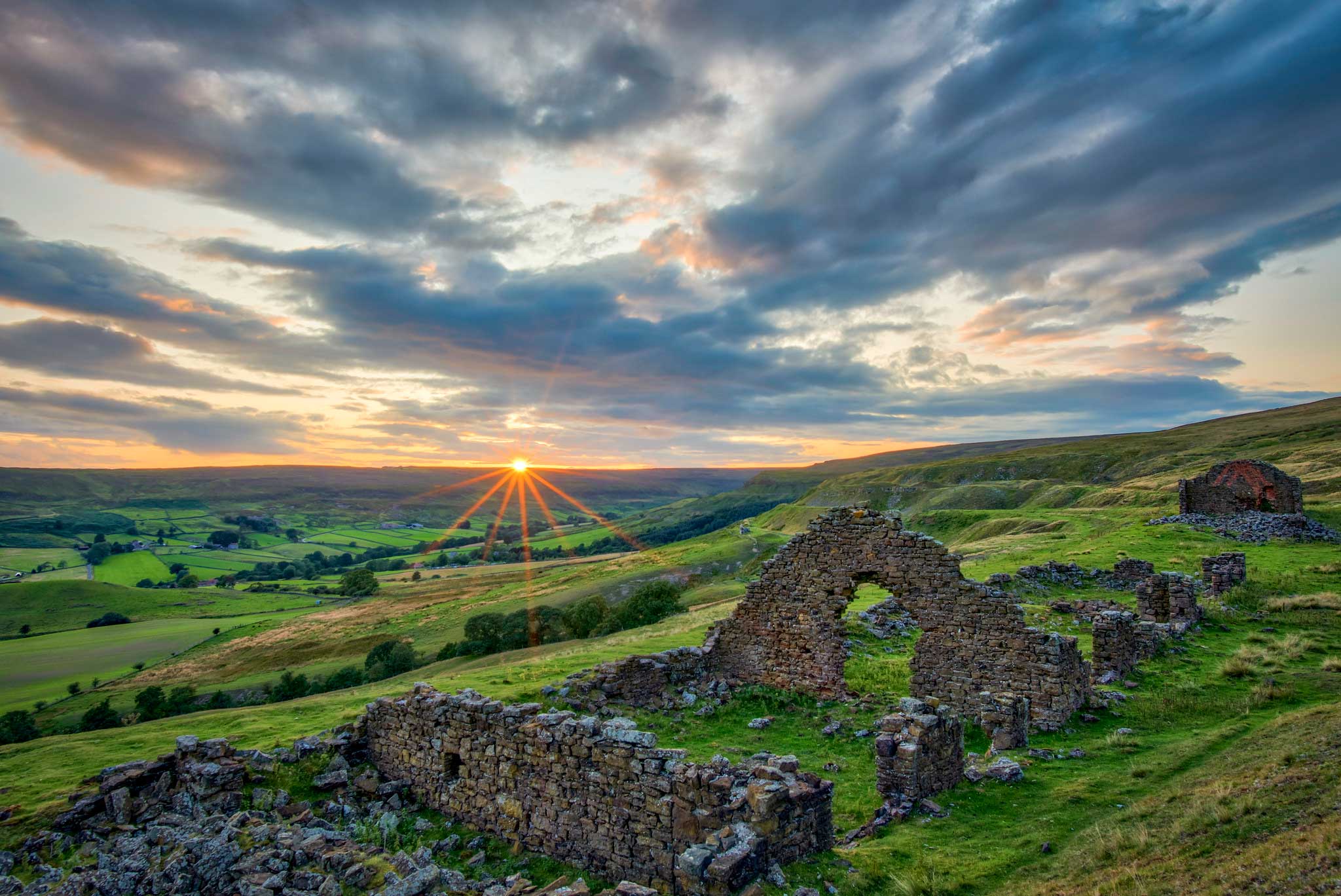 Remnants of an old stone cottage. Remnants of an old stone cottage.