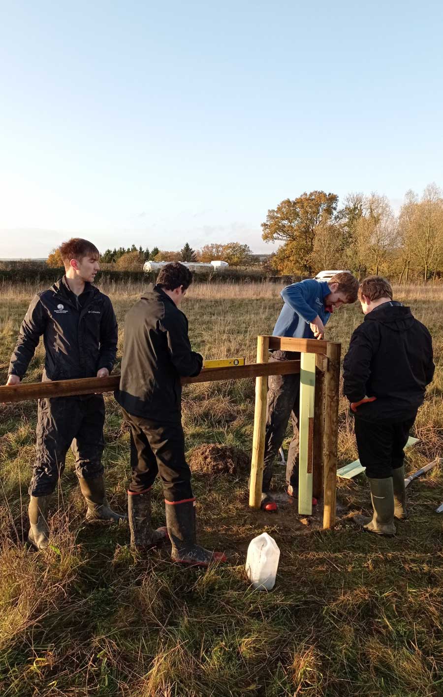 Group of people planting a tree. Group of people planting a tree.