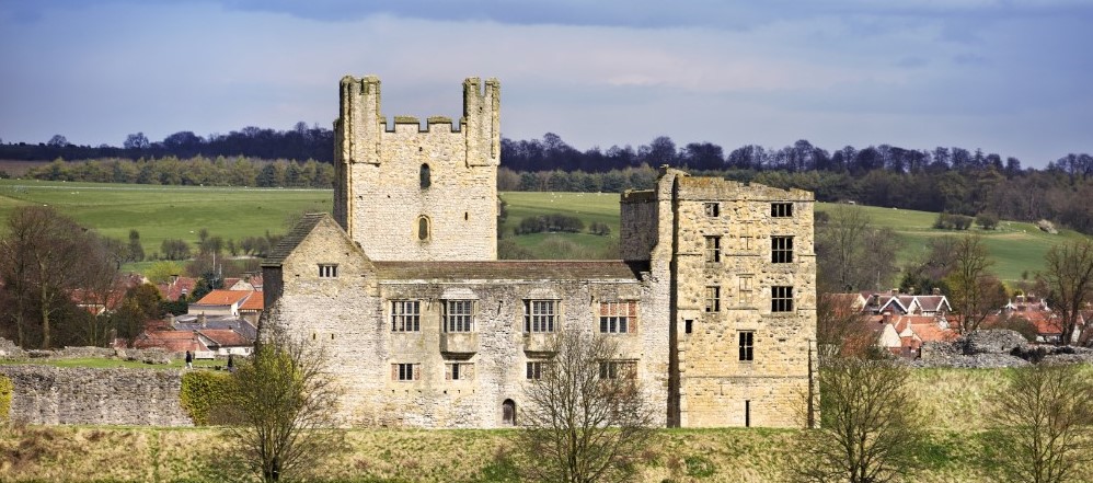Helmsley Castle viewed from the south-west - Copyright of English Heritage