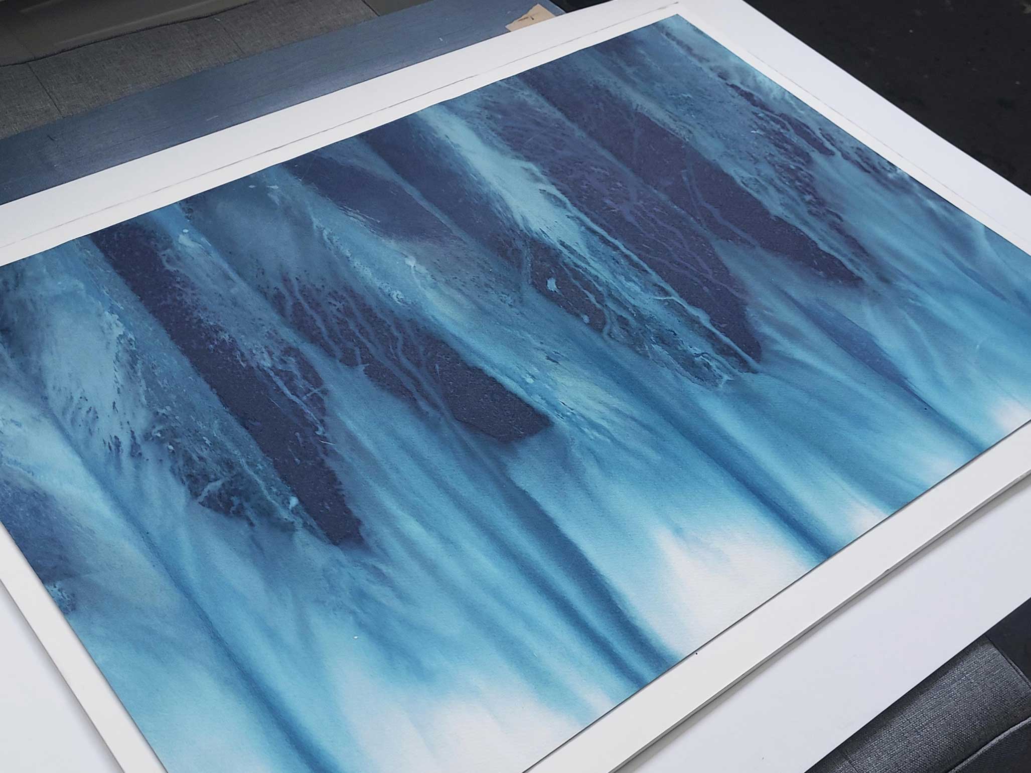 Blue ink painting. Painting By Paula Hickey. Blue ink painting. Painting By Paula Hickey.