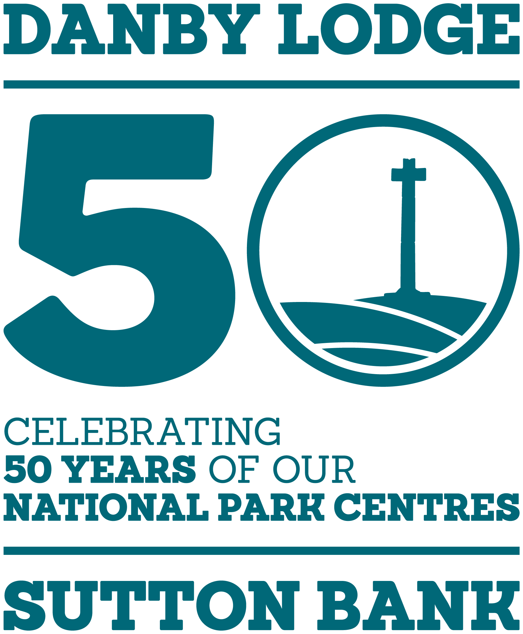 Logo with the writing 50 celebrating 50 years of our National Park Centres