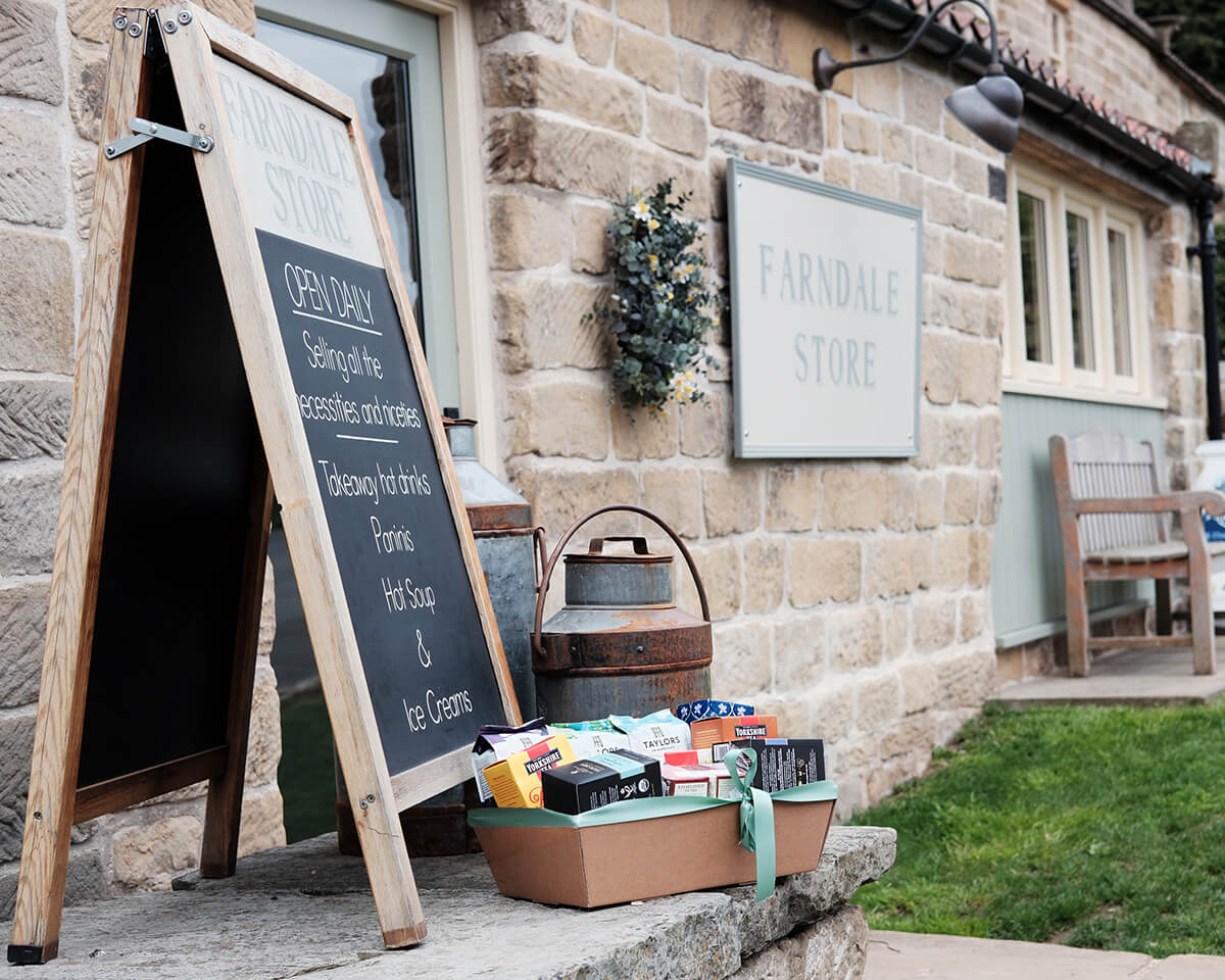 The exterior of Farndale Store.