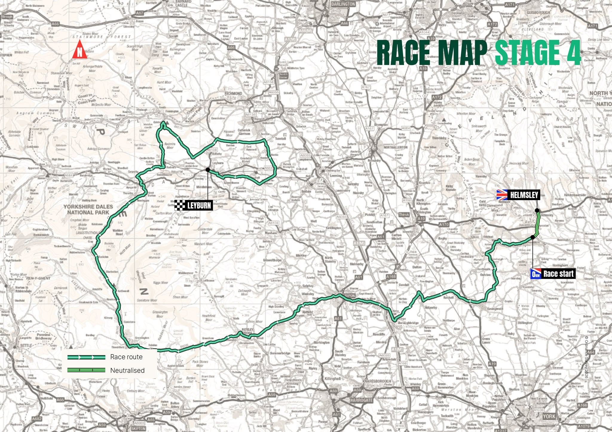 Tour of Britain route map image