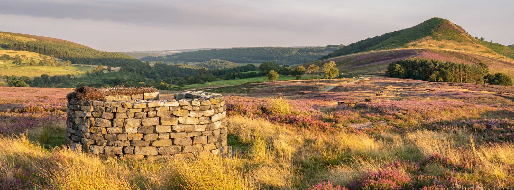 Stone shooting butt among a moorland landscape. Credit Oliver Sherratt.