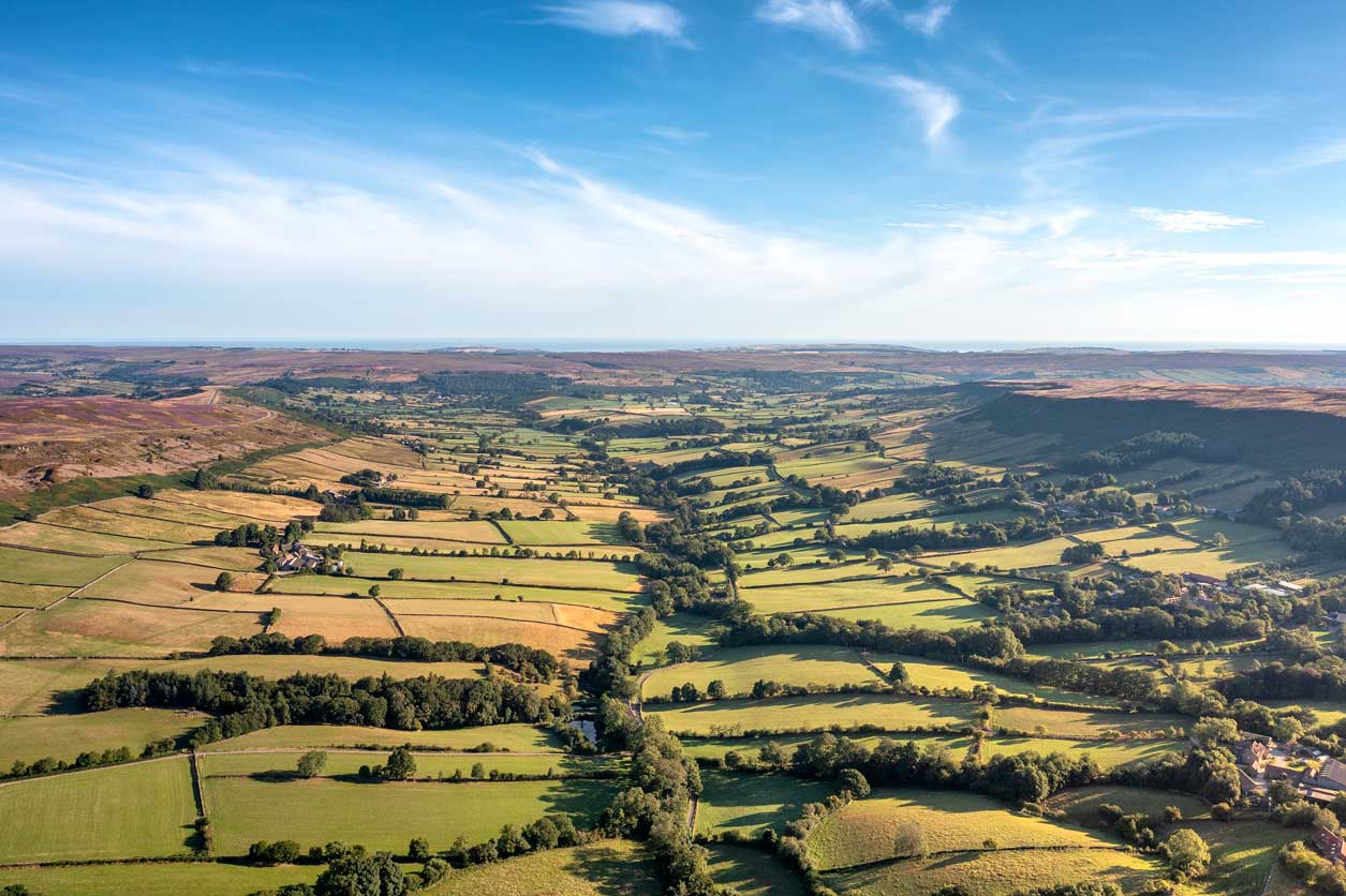 Farmed landscape with moorland along the edges. Credit Paul Kent. Farmed landscape with moorland along the edges. Credit Paul Kent.