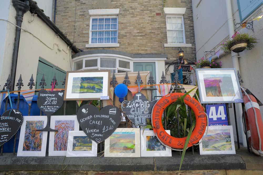 Art for sale at Staithes Festival