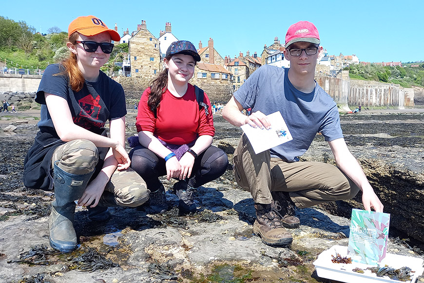 Young Rangers in Robin Hood's Bay as part of the Forest Holidays partnership