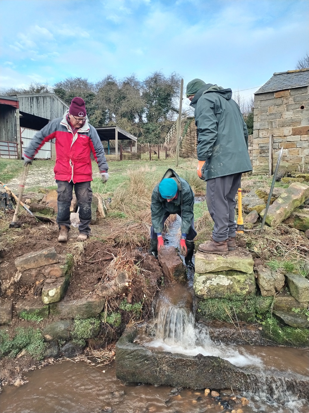 Dismantling dry stone wall