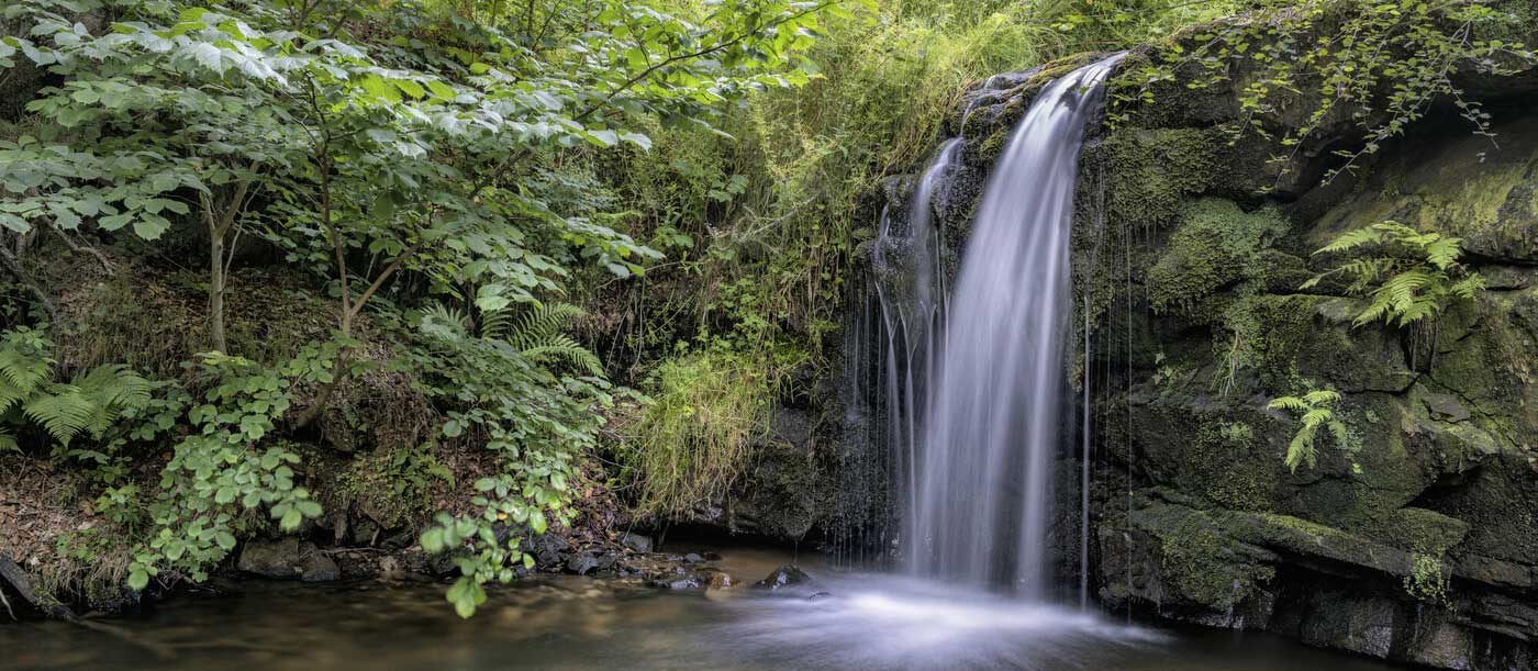 Photo of a small waterfall. Credit Lizzie Shepherd.