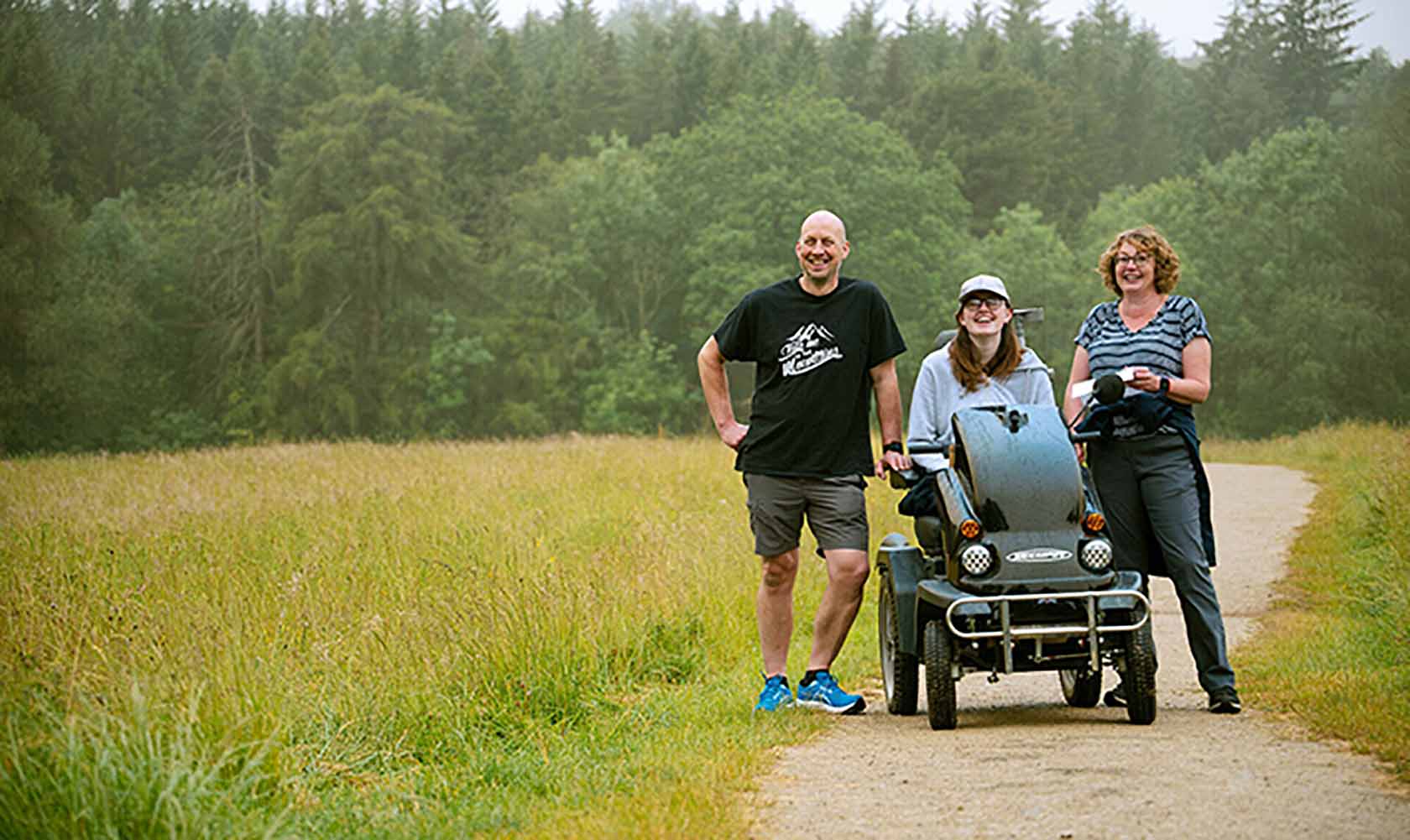 Evie with family at Keldy Forest by credit Hewitt and Walker