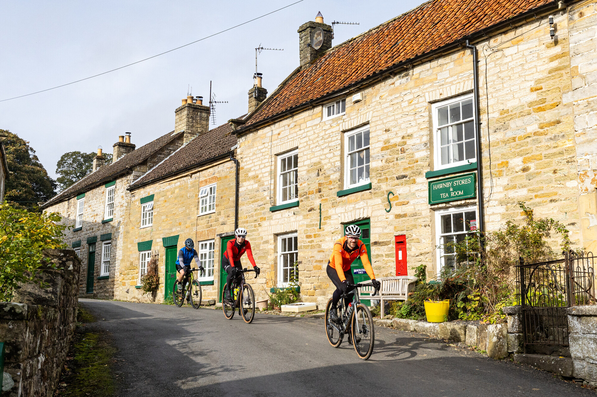 Cyclist going through Hawnby village credit Mick Kirkman