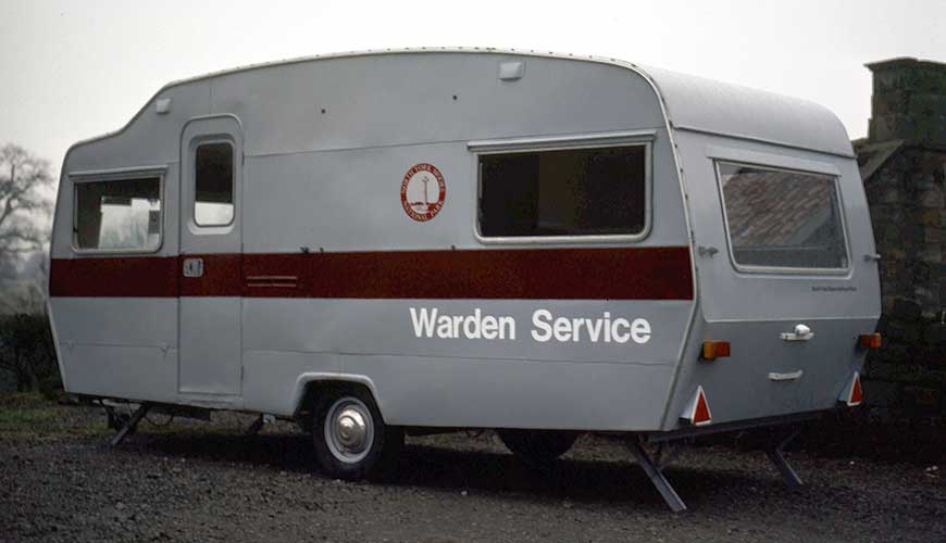 Caravan with National Park branding