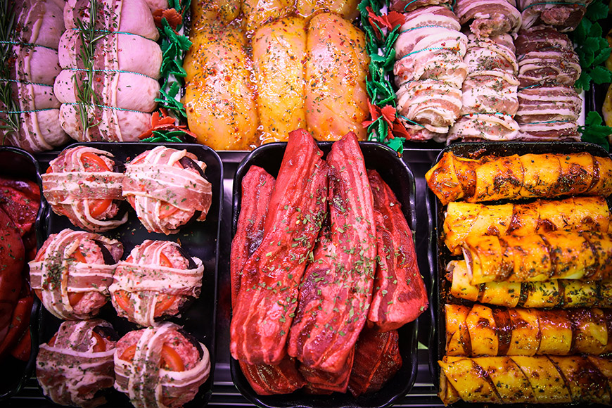 Assortment of meats by Ceri Oakes