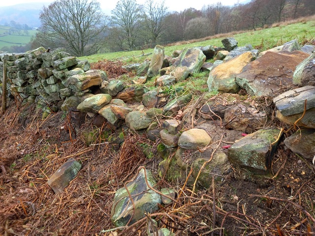 Dry stone wall before 