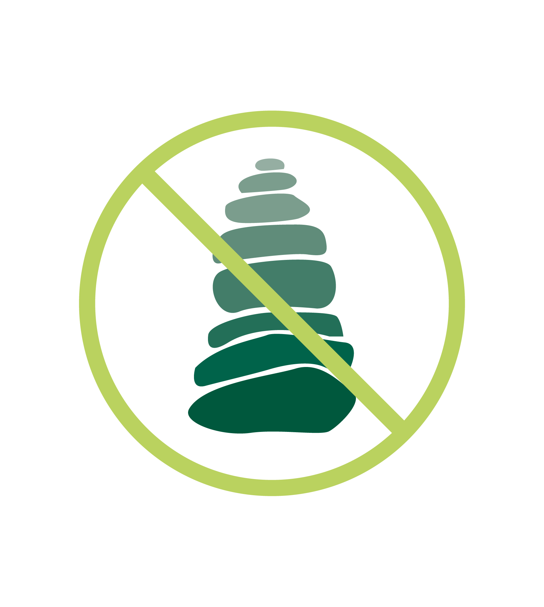 No stone-stacking icon