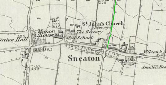Historic map of Sneaton