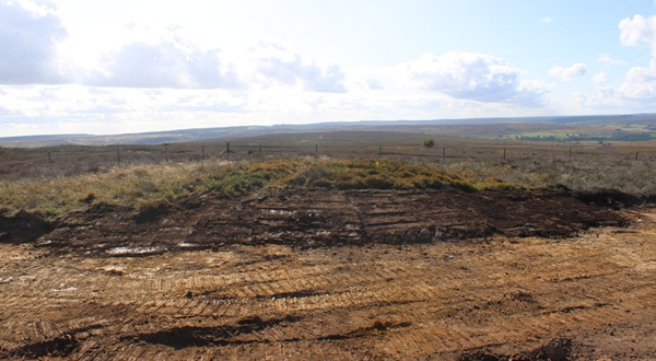 Prehistoric barrow is repaired and the firebreak will soon be backfilled Prehistoric barrow is repaired and the firebreak will soon be backfilled