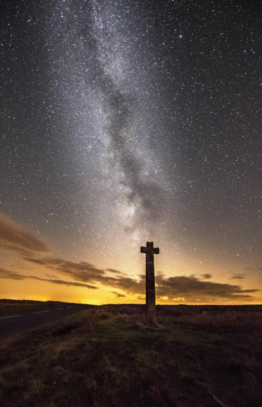 The Milky Way over Young Ralph's Cross by Steve Bell
