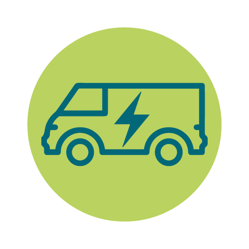 Icon of an electric van.