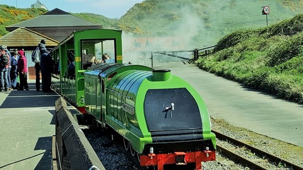 Passenger train on Saltburn Miniature Railway