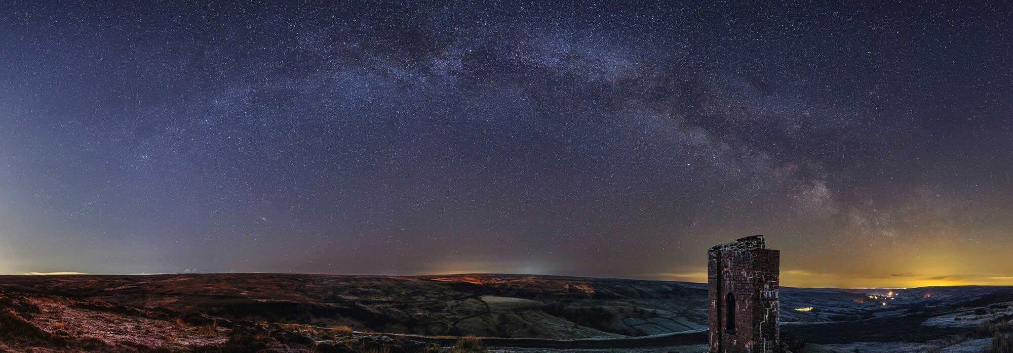 Milky Way above a moorland landscape. Credit Tony Marsh.
